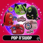 Lieveheersbeestje - Pop n' Swop Marinette roze portemonnee voor meisjes en vrouwen, met 3 clip-on badges, handvat en rits, lichtgewicht duurzame waterdichte handtas (Wyncor), roze