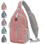 ZOMAKE Borstzak Sling Bag voor heren, diefstalbestendig, crossbody tas voor mannen en vrouwen, schoudertas voor outdoor, fietsen, reizen, wandelen