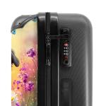 NoBoringSuitcases.com Kinderkoffer, handbagage, harde koffer met TSA-slot, jongens en meisjes, trolley, reiskoffer, draagtas, rolkoffer, klein of middelgroot, 30 hond met bloemen, 