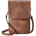 Mobiele telefoon om te hangen, leer, mobiele telefoon-schoudertas voor dames, mobiele telefoon met portemonnee om om te hangen, handtas dames schoudertas voor designer, A-01-bruin,