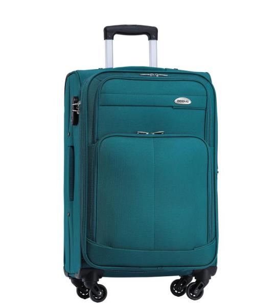 BEIBYE Reiskoffer met 4 wielen, stoffen koffer, handbagage, kinderbagage, koffer, trolley, set van XL-L-M, turquoise, Stoffen koffer