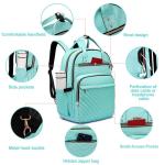 Laptop Rugzak voor Vrouwen Mannen, Reizen Werk Laptop Tas met USB-poort, 17.3 Inch Anti Diefstal Computer Rugzak Purse, Grote Unisex Casual Daypack, Lichtgroen