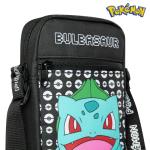 Schoudertas Cross-Body Bag voor Kinderen - Verstelbare Riem Kids Pikachu Kleine Reistas - Gamer Gifts, Zwarte Bulbasaur, Eén maat