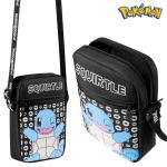 Schoudertas Cross-Body Bag voor Kinderen - Verstelbare Riem Kids Pikachu Kleine Reistas - Gamer Gifts, Zwarte Squirtle, Eén maat