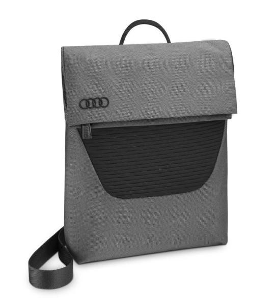 Unisex 3152300500 schoudertas ringen logo tas, met tabletvak voor 11 inch tablets, grijs/zwart, grijs