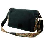 GURU SHOP Schoudertas, hippietas, Goa tas, groen, heren/dames, katoen, 23 x 28 x 12 cm, alternatieve schoudertas, handtas van stof