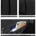 Clutch Dames, Elegante Clutch Suede Leder Envelop crossbody klassieker avondtassen (Zwart)