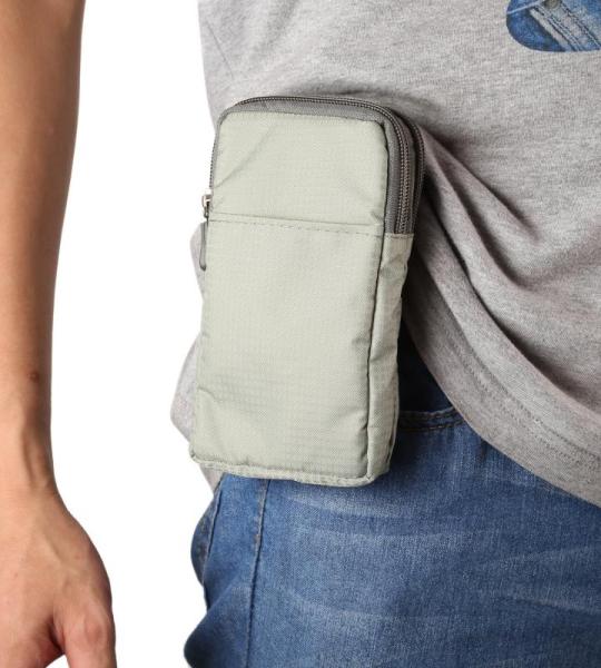 Heren mobiele telefoon heuptas, mobiele telefoon schoudertas heren, 6,9 inch mobiele telefoon schoudertas holster schoudertas portemonnee riemtas met riemclip mobiele telefoon heup