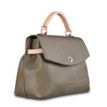 Ella dames hand- en schoudertas vintage, Olijfgroen