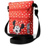 Meisjeshandtas, schoudertas voor meisjes, officiële Minnie Mouse-accessoires, cadeau voor kinderen, meisjes, tas met meerdere zakken, Rood