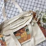 Canvas draagtas, extra grote capaciteit handtassen schoudertassen met rits, herbruikbare boodschappentas, esthetische vintage tassen, grote schoudertas voor vrouwen, werk, school,