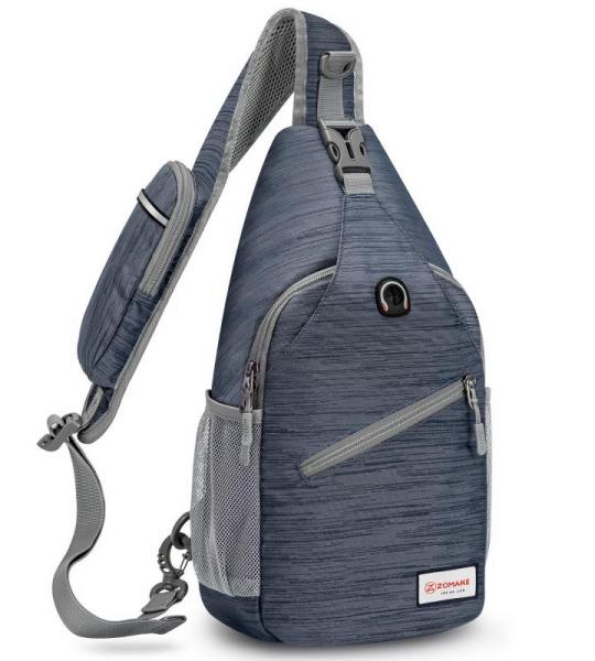 ZOMAKE Borstzak Sling Bag voor heren, diefstalbestendig, crossbody tas voor mannen en vrouwen, schoudertas voor outdoor, fietsen, reizen, wandelen