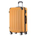 BEIBYE Harde koffer, trolleykoffer, rolkoffer, reiskoffer, handbagage, 4 wielen, M/L/XL, Oranje.