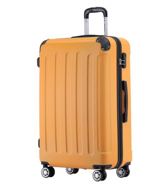 BEIBYE Harde koffer, trolleykoffer, rolkoffer, reiskoffer, handbagage, 4 wielen, M/L/XL, Oranje.