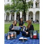 Ambibtion Transparante shopper bib tas voor wetteksten, leerboeken, mappen, laptop; duurzame, doorzichtige draagtas voor bibliotheek, winkelen, luchthaven, strand