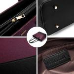 Handtas Dames Shopper Schoudertas Dames Handbags Set Women Grote Damestas Handtassen 3-Delige Set, Paars Zwart