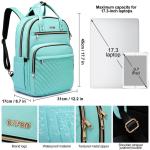 Laptop Rugzak voor Vrouwen Mannen, Reizen Werk Laptop Tas met USB-poort, 17.3 Inch Anti Diefstal Computer Rugzak Purse, Grote Unisex Casual Daypack, Lichtgroen