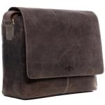 SID & VAIN Laptoptas, messenger bag, echt leer, Spencer, XL, groot, geschikt voor een 15inch-laptop, schoudertas, laptopvak, heren