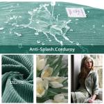 Dameshandtas, canvas, shopper, schoudertas, casual, groot, voor school, werk, dagelijks gebruik, winkelen, Lichtgroen-2
