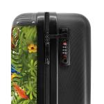 NoBoringSuitcases.com Kinderkoffer, hand, harde koffer met TSA-slot, jongens en meisjes, trolley, reiskoffer, draagtas, rolkoffer, klein of middelgroot, 25 jungledieren, kinder