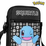 Schoudertas Cross-Body Bag voor Kinderen - Verstelbare Riem Kids Pikachu Kleine Reistas - Gamer Gifts, Zwarte Squirtle, Eén maat