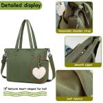 Cord Tote Bag tas dames schoudertas grote shopper tas handtas schoudertas voor werk kantoor reizen winkelen school, beige, Large, Schoudertas