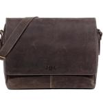SID & VAIN Laptoptas, messenger bag, echt leer, Spencer, XL, groot, geschikt voor een 15inch-laptop, schoudertas, laptopvak, heren