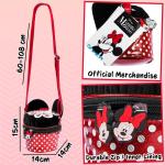Stitch tassen voor meisjes, tieners, Minnie Mouse meisjes, handtas, schoudertas voor kinderen, 3D crossbody-tas, steekgeschenken, Rood/Zwart Minnie, Eén maat
