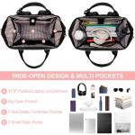 Mannen en vrouwen laptop rugzak, 17,3-inch brede USB oplaadpoort verpleegster rugzak, doctorale reisrugzak, gewatteerd
