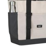 Smilla Strandtas met ritssluiting voor dames en heren, gezinsvakantie, sport, zwemmen, boodschappentas van gerecycled PET, waterafstotend, Zand Grijs, Eén maat