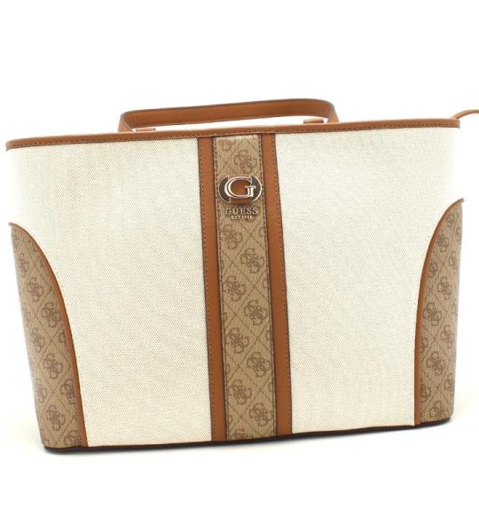 Kerima Tote Natural/Latte Logo