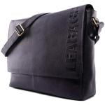 Oxford schoudertas lederen laptoptas 15 inch van echt buffelleer in vintage look, (l x b x h): ca. 38 x 10 x 31 cm.